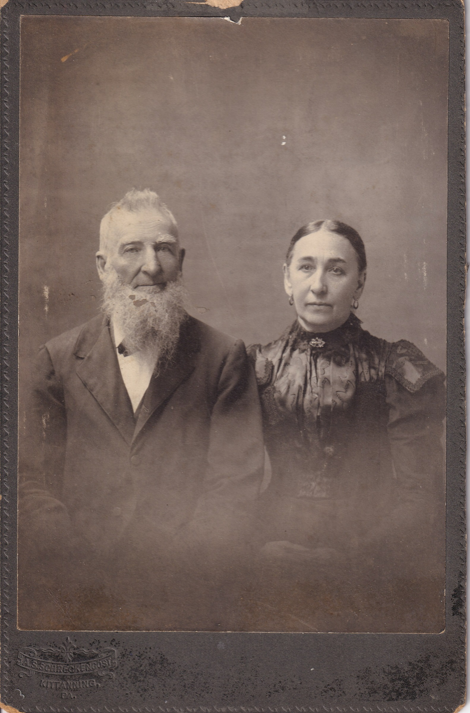 Studio portrait identified in the family archive as Anthony Hoover and Mary Ann Terwilliger Hoover