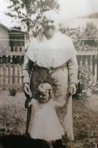 Mary Stankiewicz Riefski with her granddaughter Janet. Identification supplied by Charlie Heckman; photograph undated.